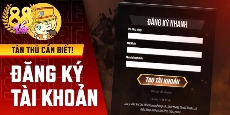 Đăng ký 88vin chỉ 3 bước siêu đơn giản